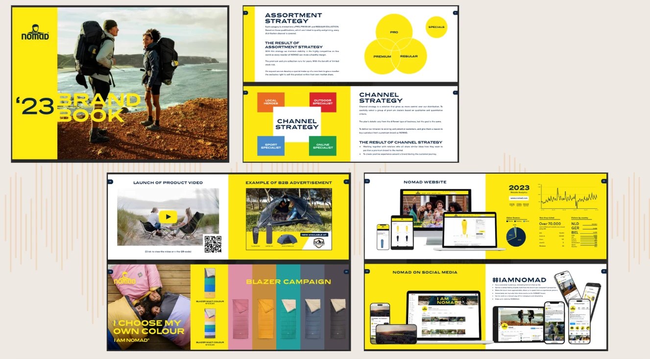 NOMAD brand book samples